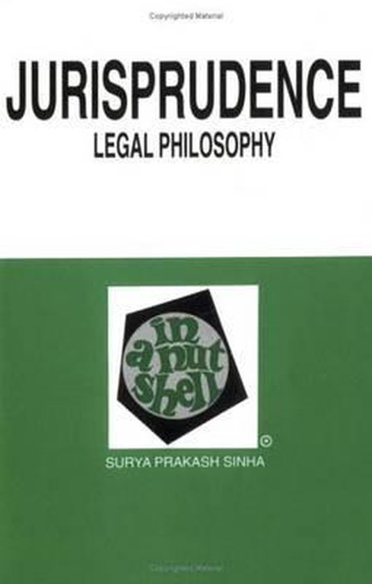 Sinha's Jurisprudence (Legal Philosophy) Nutshell 9780314013798