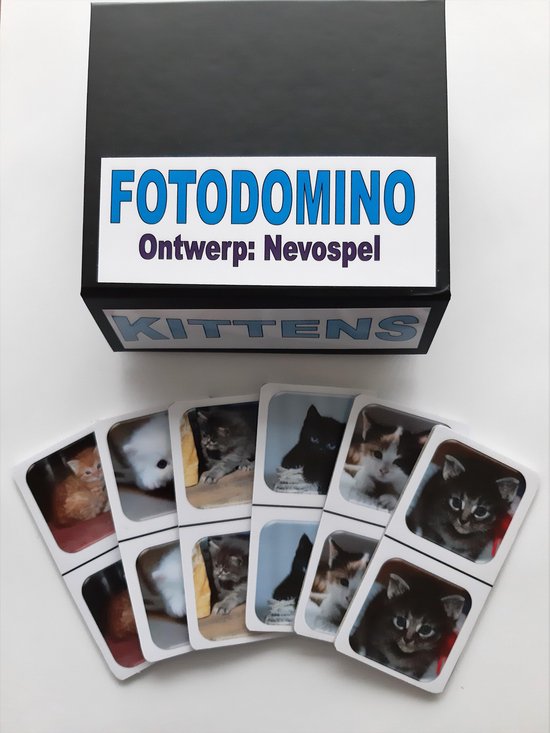Afbeelding van het spel Denkspel voor mensen met dementie FotoDomino Kittens