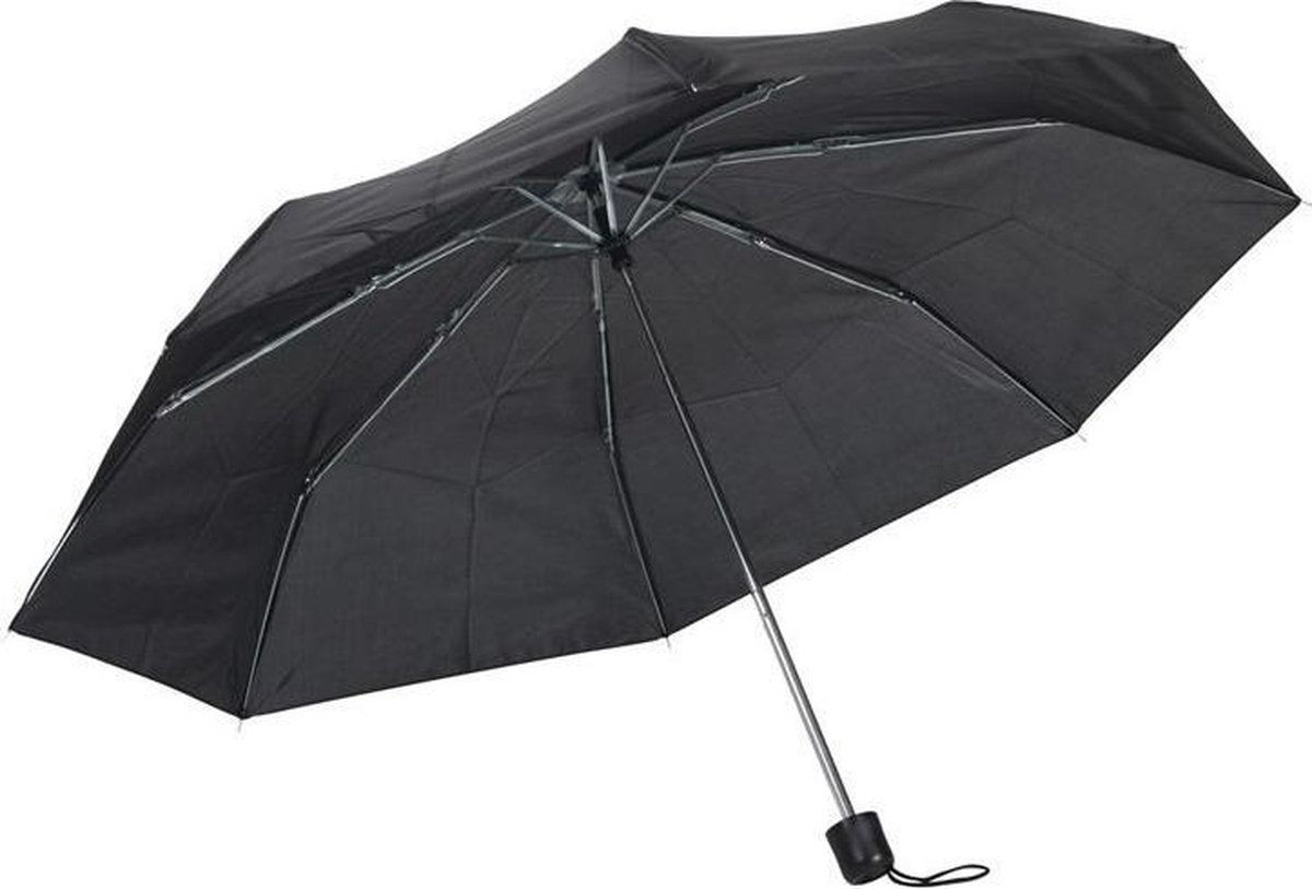 spontaan onbekend Opwekking Opvouwbare mini paraplu zwart 96 cm - Voordelige kleine paraplu -  Regenbescherming | bol.com