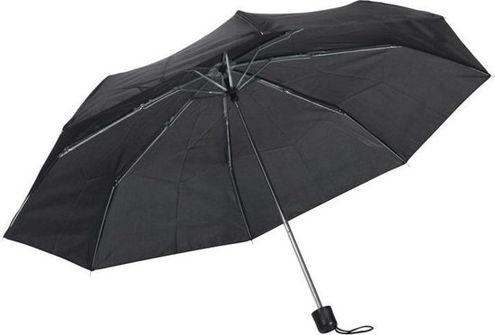 Ontdek opvolger Verplicht Opvouwbare mini paraplu zwart 96 cm - Voordelige kleine paraplu -  Regenbescherming | bol.com