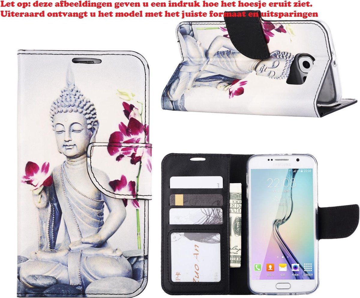 Buddha Boekmodel Hoesje iPhone 6S / 6 - Wit