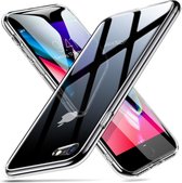 Let op type!! ESR Mimic Series TPU Frame + Glass Back Cover Case for iPhone 8 / 7(Transparent)