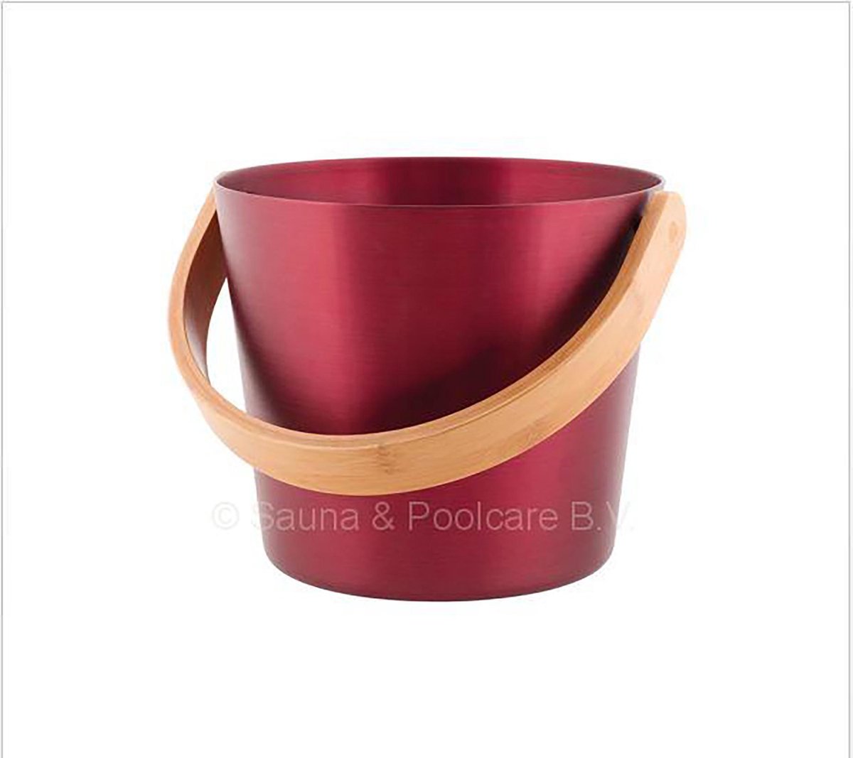 Goedkoopste Rento Sauna Emmer met een beugel van bamboehout - Fuchsia (5L