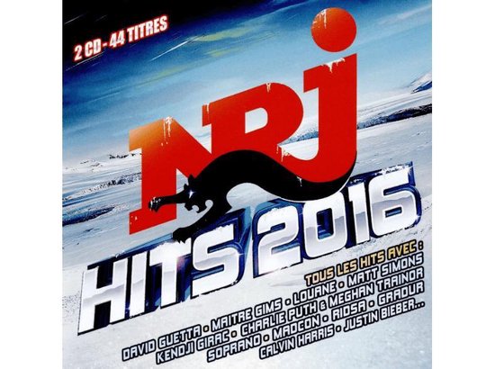 NRJ HITS 2016 2 CD's 44 nummers met o.a. David Guetta, Maitre Gims, Louane, Matt Simons.