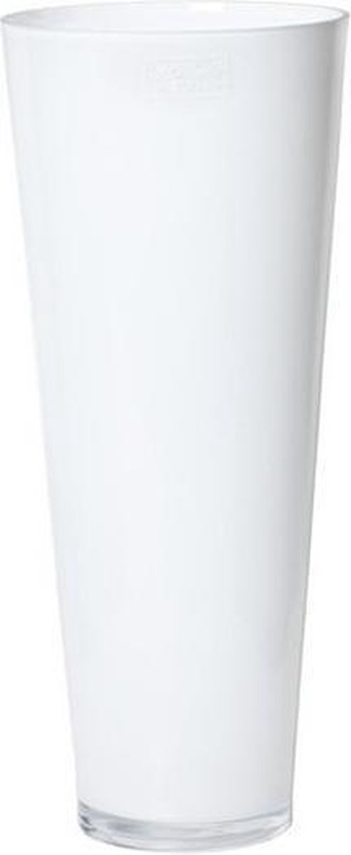 Bende Gewoon oppervlakte Conische vaas wit glas 43 cm | bol.com