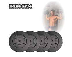 Iron Gym Halterschijven 4 x 5 kg Ø 25 mm - Haltergewichten - Plate Set - Barbell gewichten