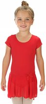 Elowel rood  Meisjes Gymnastiek/Turnpakje met rok en Korte mouwen 152-164