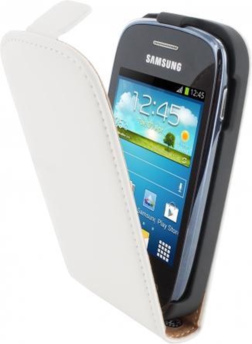 Mobiparts Premium Flip Case Samsung Galaxy Pocket Neo White