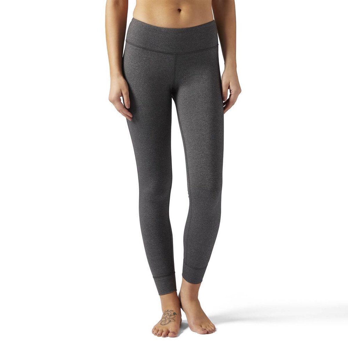 Reebok Lux Tight Sportlegging Dames Dark Heather Grijs