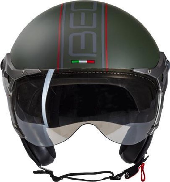 Beon Design Luxe Groen Jethelm Scooterhelm Motorhelm S / 56