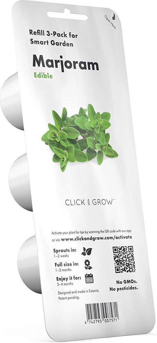 click and grow Marjoram plant pods