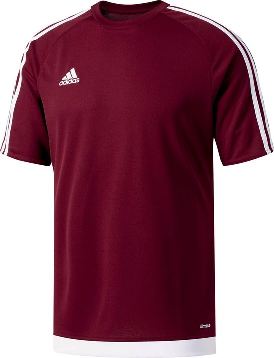 adidas Estro 15 Sportshirt - Maat 116 - Unisex - rood/wit | bol.com