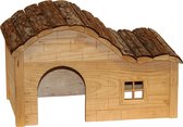 Kerbl Knaagdierhuis - met golvend dak Nature