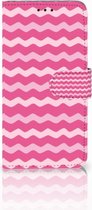 Huawei P30 Lite Bookcase Hoesje Waves Pink