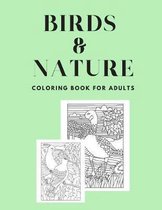 Birds & Nature Coloring Book for Adults