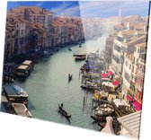 Schilderij - Venetië Aan De Muur - Blauw - 80 X 120 Cm Venetië | Plexiglas | Foto Op Plexiglas | Wanddecoratie | 120 Cm X 80 Cm | Schilderij | Aan De Muur | Steden