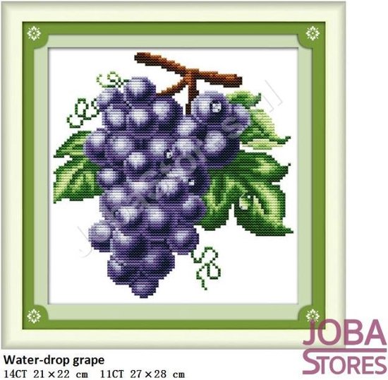 Borduur Pakket "JobaStores®" Fruit 03 14CT voorbedrukt (21x22cm)