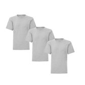 Senvi Kids 3 Pack T-Shirt Ronde Hals Maat: 10 Years (130/140)	- Kleur: Sport Grijs