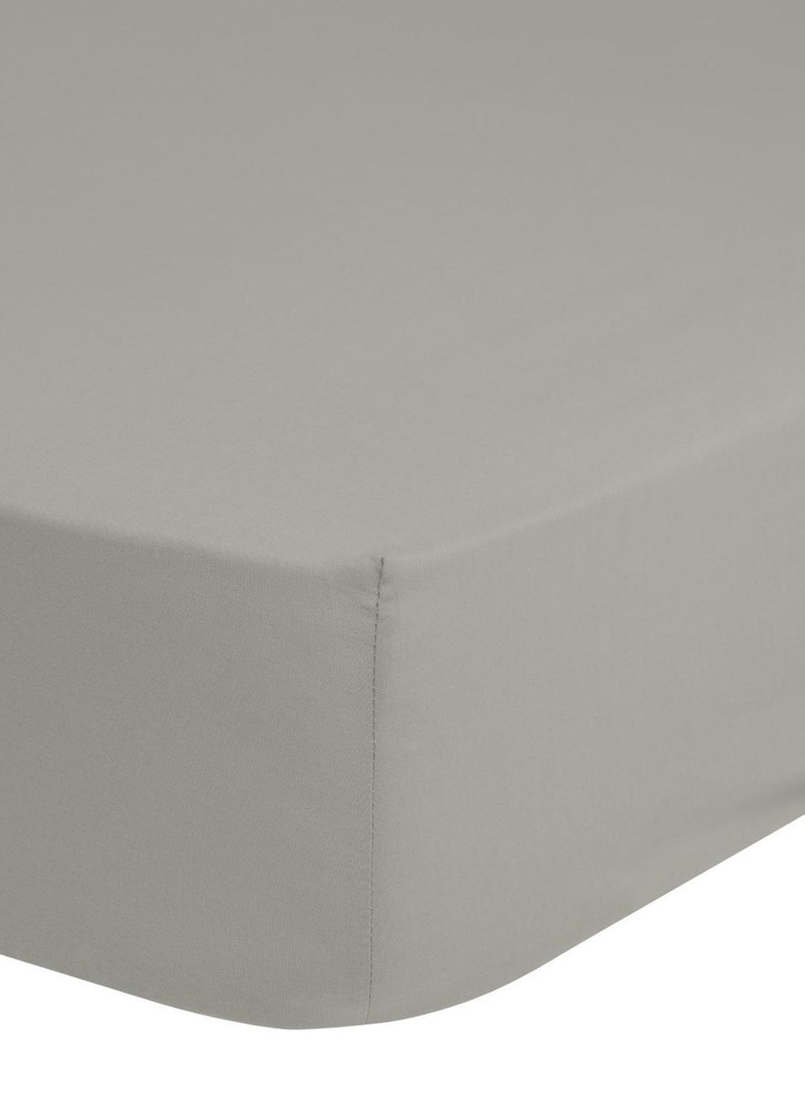 Hoeslaken FLANEL voor boxspring of waterbed 200 x 200 hoge hoek 30cm kleur GRIJS