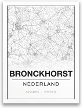 Poster/plattegrond BRONCKHORST - 30x40cm