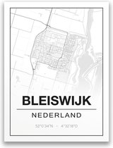 Poster/plattegrond BLEISWIJK - 30x40cm