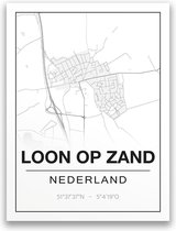Poster/plattegrond LOON-OP-ZAND-NEDERLAND - 30x40cm