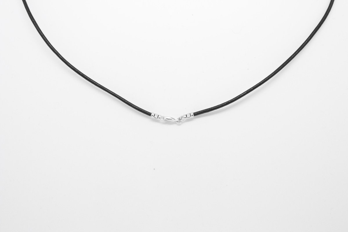 AuBor ®. Leren ketting. 2mm × 38cm