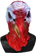 Kalkoenmasker (rood-wit)