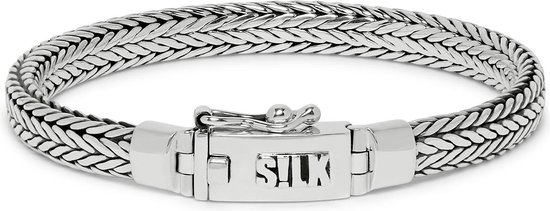 SILK Jewellery - Zilveren Armband - Alpha - 339.23 - Maat 23