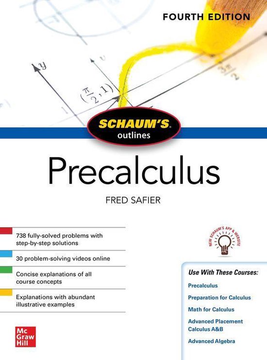 Schaum's Outline of Precalculus, Fourth Edition - cover