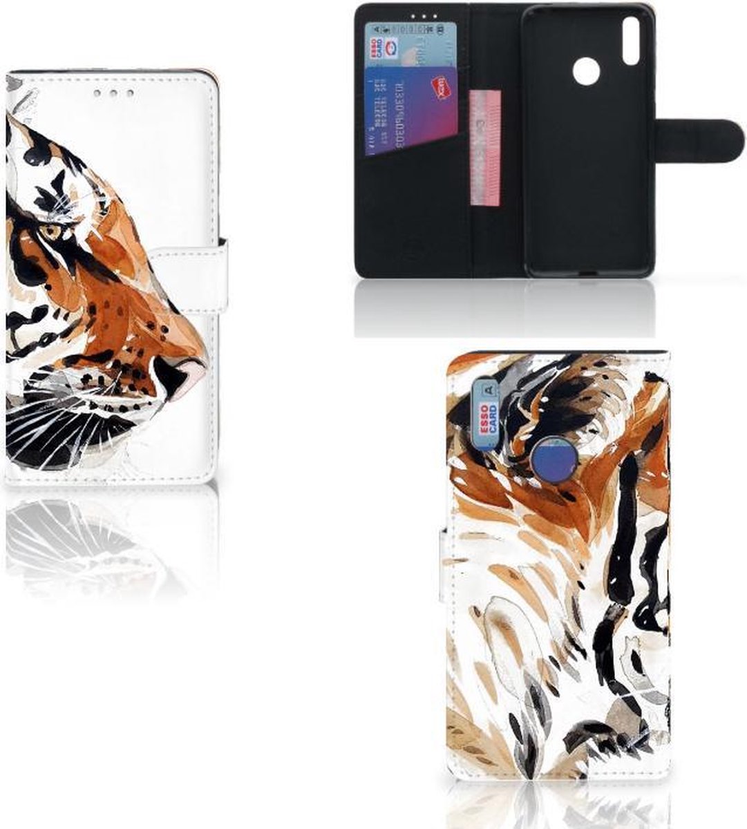 Hoesje Huawei Y7 (2019) Watercolor Tiger