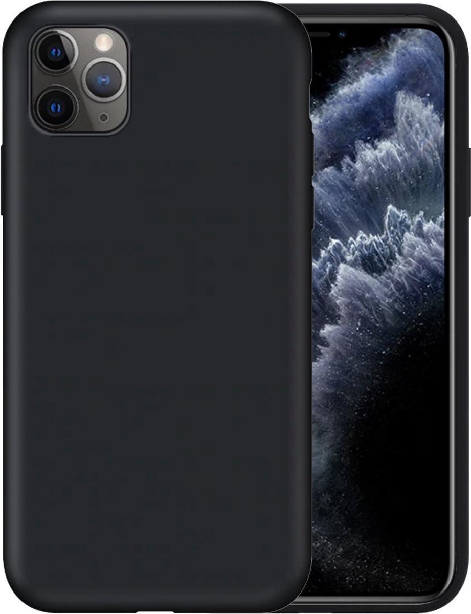 Geschikt voor Luxe Back cover voor Apple iPhone 11 Pro - Zwart - TPU Case - Siliconen Hoesje