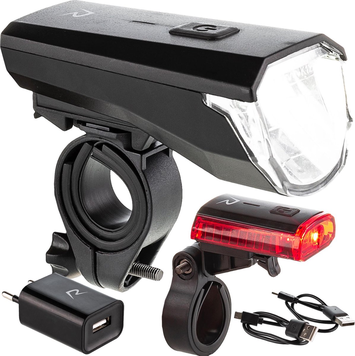Rohtar Fietsverlichting set - Oplaadbare USB Fietslamp met Adapter | bol.com