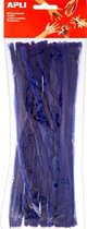 Chenille draad - Pijpenragers Blauw 6 mm x 30 cm - 100 stuks