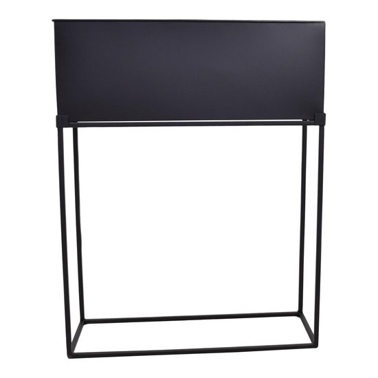 RG-Vertrieb Bloempot, bloembak, verhoogd bloembed, plantenpot met poten, rechthoekig, rotan, irrigatie, waterniveau-indicator, 4 kleuren, 2 maten, 600 antraciet