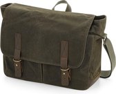 Senvi - Waxed Canvas Messenger Bag - Olive/Groen