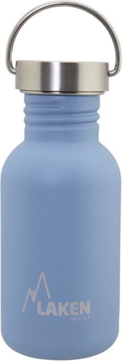 RVS fles Basic Steel Bottle 500ml S/S Cap - Blauw