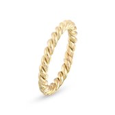 Twice As Nice Ring in goudkleurig edelstaal, gedraaid, 3 mm  52