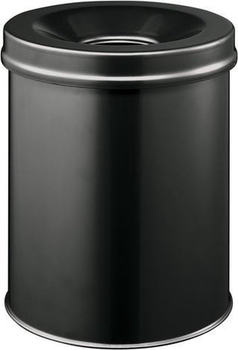 Goedkoopste Durable 330501 Prullenbak 15 l (Ø x h) 260 mm x 357 mm Staal Zwart 1 stuk(s