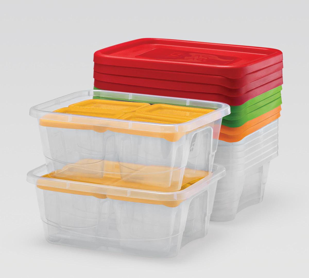 alpina Vershoudbakjes 3-Delig - Diepvriesbakjes met Deksel - Meal Prep Bakjes van Glas - Oven, Vriezer, Magnetron en Vaatwasser Bestendig - 370, 640 en 1050 ml