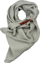 Grijze driehoek sjaal-omslagdoek met riempje