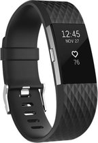 Special Edition Bandje Zwart geschikt voor FitBit Charge 2 – Large