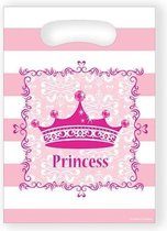 Uitdeelzakjes pink princess (8st)