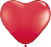 Ballonnen hart rood 30cm - 100 stuks