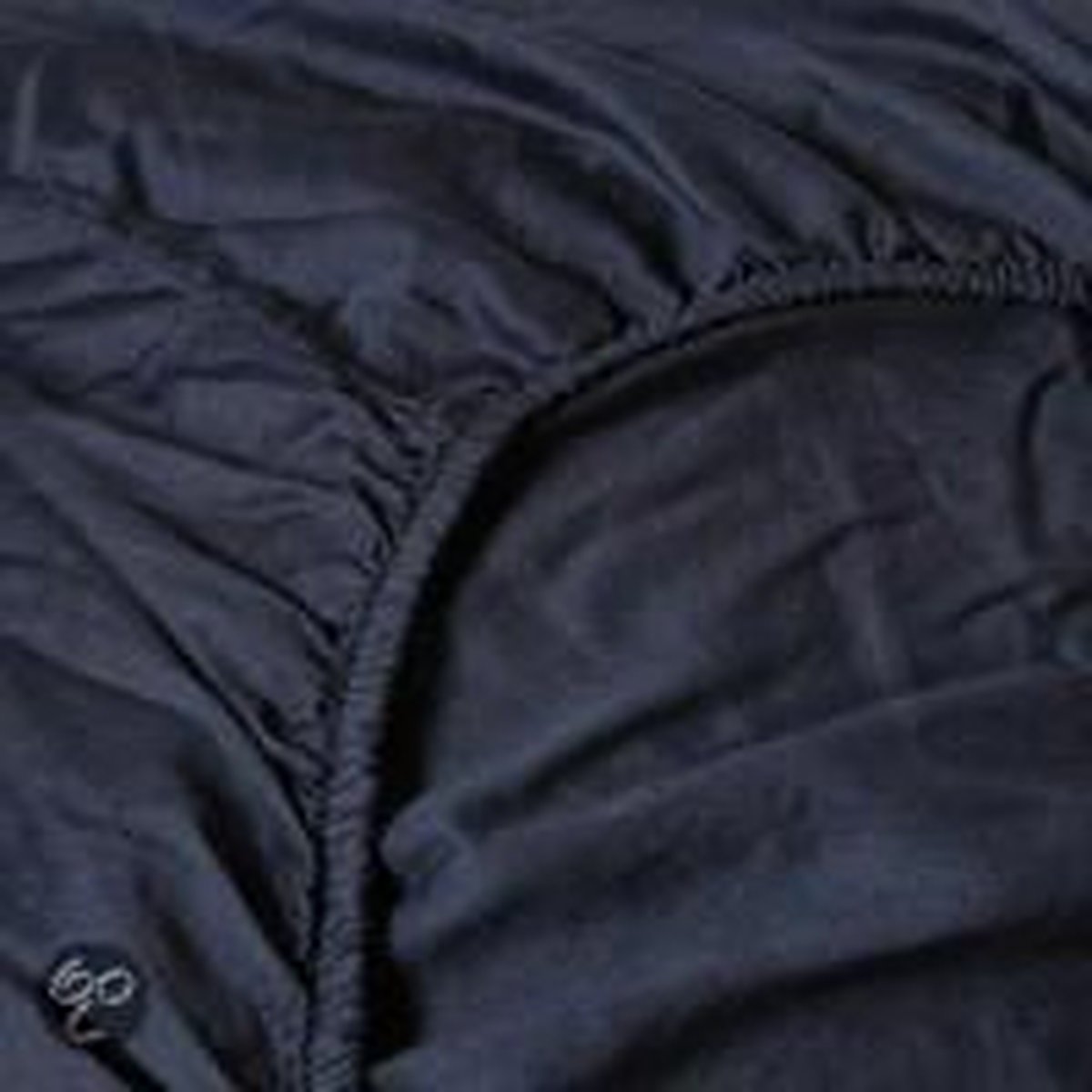 Satin Uni hoeslaken - Ink blue - 1-persoons (90x200 cm)