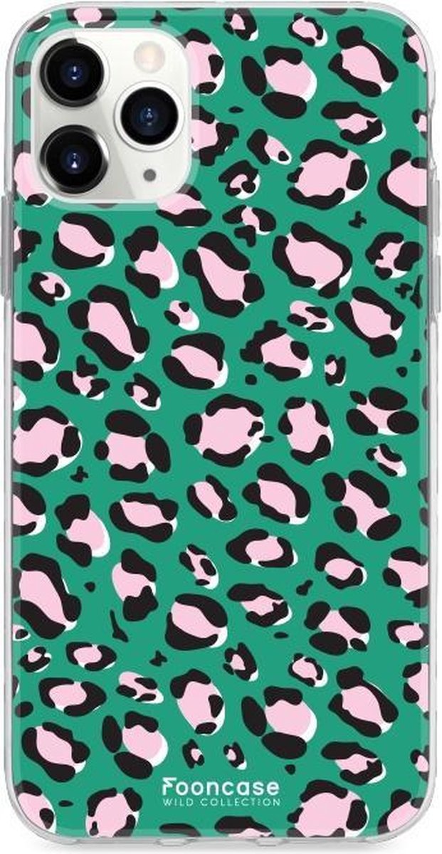 iPhone 11 Pro hoesje TPU Soft Case - Back Cover - Luipaard / Leopard print / Groen