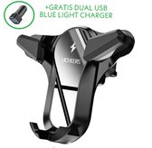 Extra Stevig Licheers Draadloze Oplader Auto Houder Fast Charge Qi - Universele Telefoon Autohouder - Ventilatierooster - Auto lader - Telefoonlader ventilatierooster - Snelle telefoon lader 