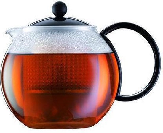 Théière Bodum Assam avec filtre en plastique, 8 tasses, 1,0 L, noir | bol .com