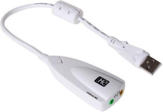 Professionele Externe USB Geluidskaart Audio Adapter 5.1 | Wit | bol.com