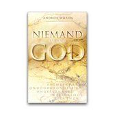 Boek "Niemand is als God" van Andrew Wilson. De kaft heeft een marmeren achtergrond met gouden letters.